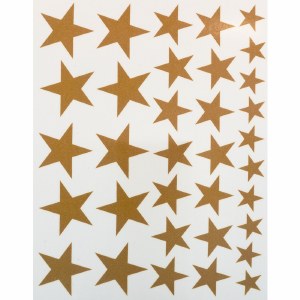 Silver Luster Decal, Stars