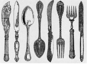 Silverware Decals Black