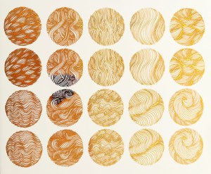 Gold Decal, Circle Texture #3