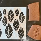 Repeating Leaf Stencil Small