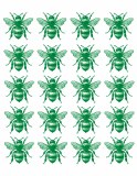 Green Bumble Bees 01 Decal