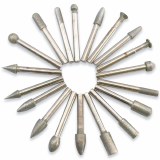 thumbnail image 2 of 20-Piece Diamond Burr Drill Bit Set – For Rotary Tools – HSS – Carving & Grinding – Fits Dremel 2 of 5