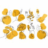 Gold Luster Decal, Line Women