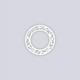 Floral Circle Rim 5"