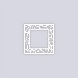 Floral Square Rim 5"