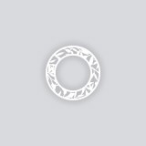 Dancing Leaves Circle Rim 5"