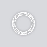 Dancing Leaves Circle Rim 6.5"