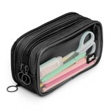 Double Zipper Pouch Black