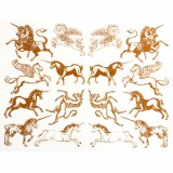 Silver Luster Decal, Unicorns