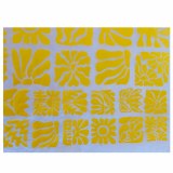 Wood Block Flowers UG Yellow