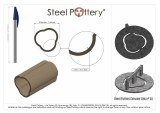 Additional picture of Steel Pottery Extruder Die 25