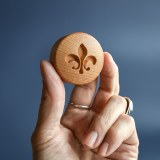 Additional picture of CT-24 Curve Fleur-de-lis Stamp