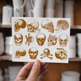 Additional picture of Copper Luster Decals, Skulls