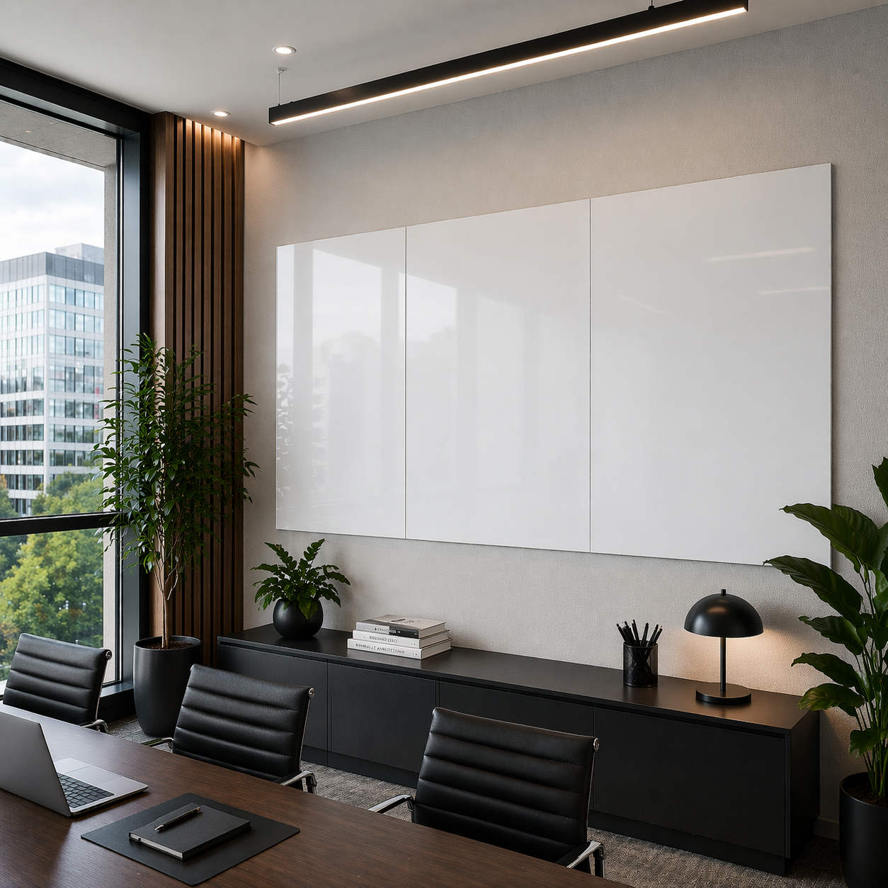SPACE frameless whiteboard in a modern office