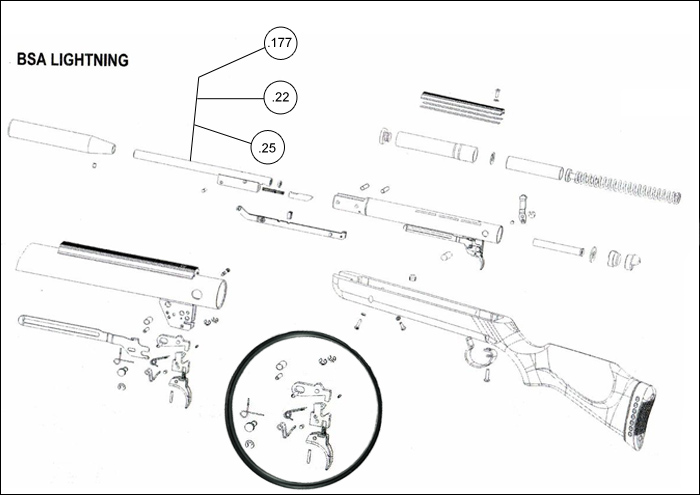 AIRGUN SPARES : BSA : Lightning Gamo - John Knibbs International Ltd