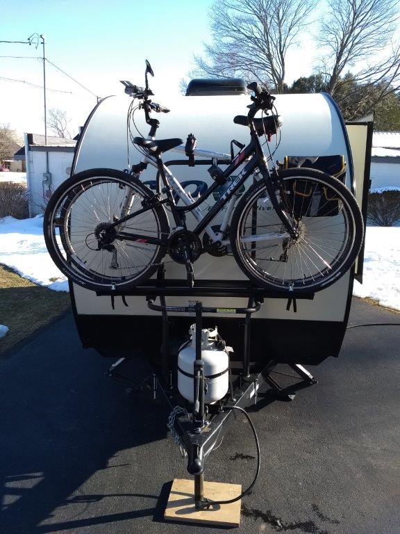 travel trailer bike rack front