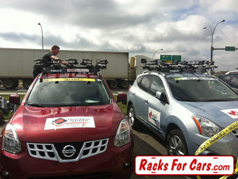 Tour of Alberta Nissan Rogues with Thule roof mounted bike rack systems from Racks For Cars