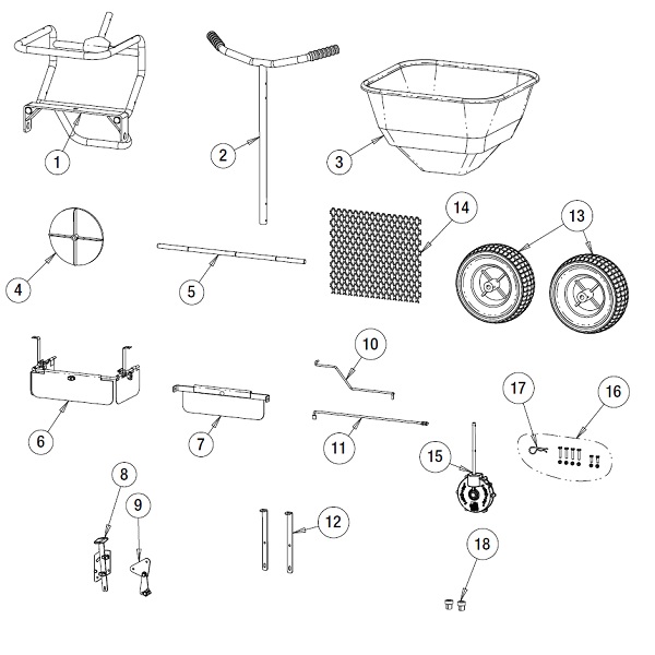 SaltDogg by Buyers WB201G Walk Behind Broadcast Spreader Schematic SaltDogg by Buyers WB201G Walk Behind Broadcast Spreader Schematic
