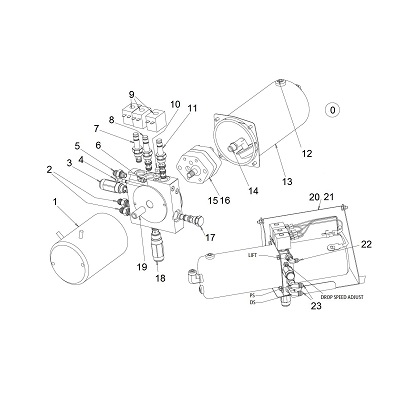 SnowDogg Snow HT300 Power Unit Schematic Diagram of Parts