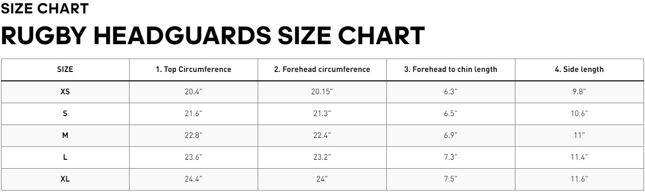 Adidas Rugby Size Chart
