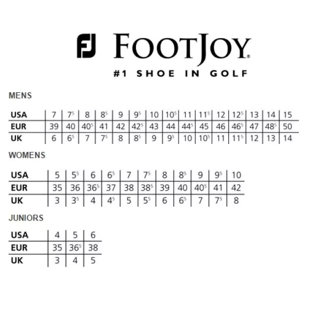 Footjoy Junior Golf Shoe Size Chart Shop Emergencydentistry