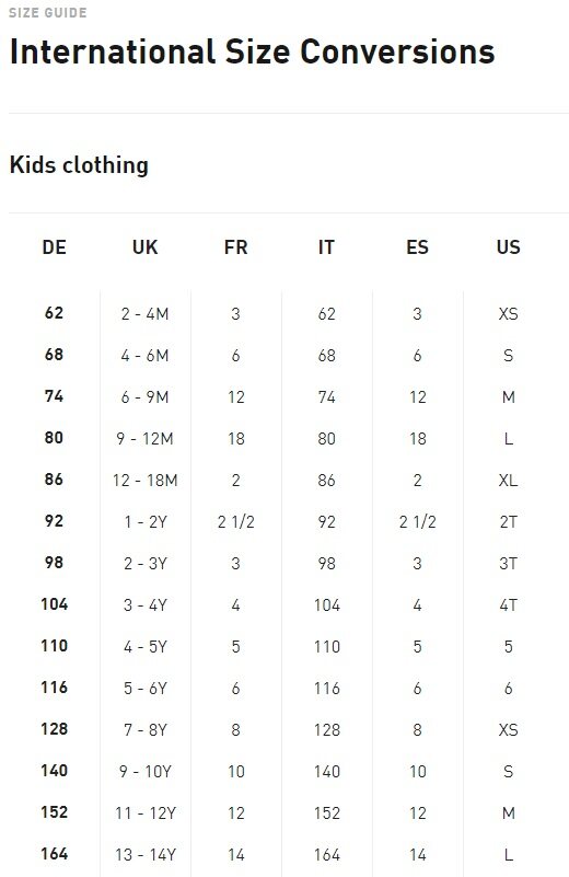 Puma junior best sale size chart