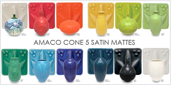 Glazes & Underglazes : Amaco : Cone 6 Satin Matte - The Ceramic Shop