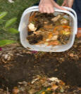 emptying a bokashi bin