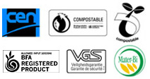 biodegradability logos awarded to Biofilm Bags