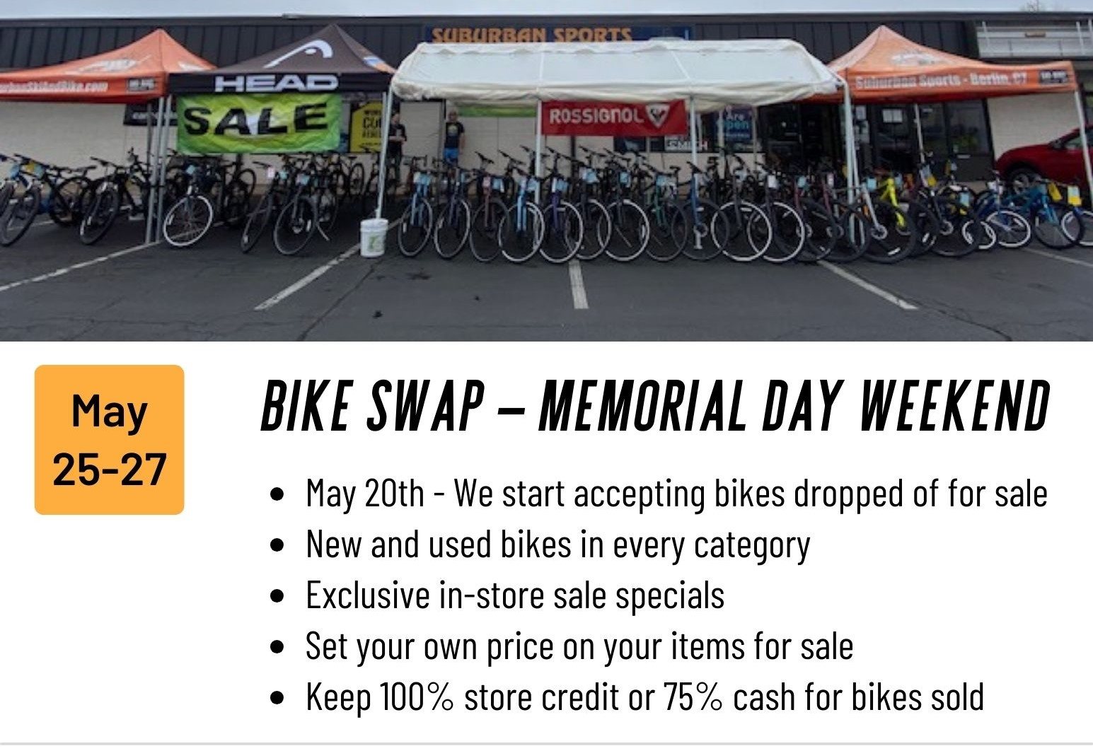 Memorial Day weekend bike swap - sell & buy new and used bikes