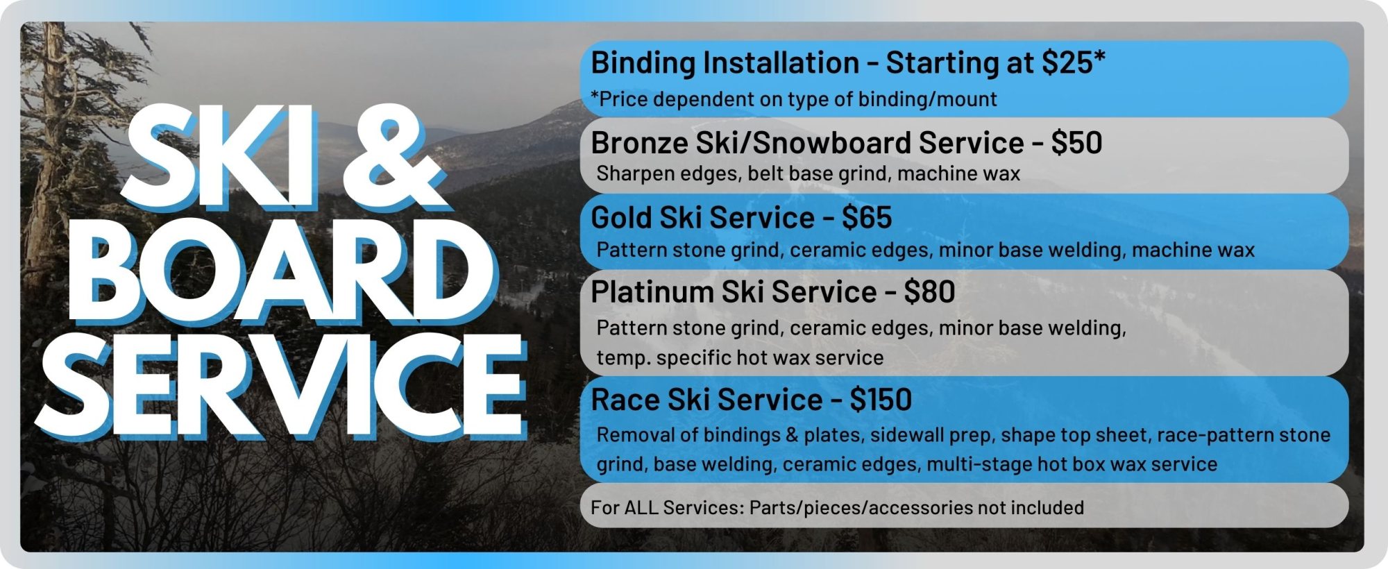 Ski Tuning Service at Suburban Sports