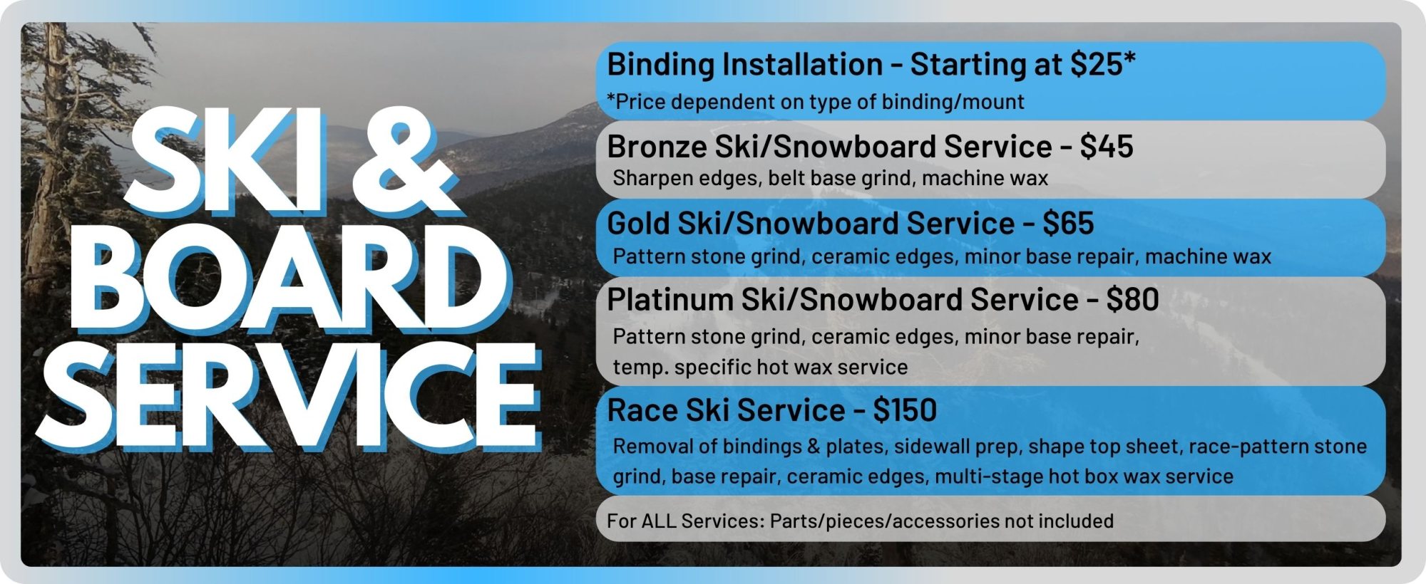 Ski & Snowboard Tuning Service at Suburban Sports