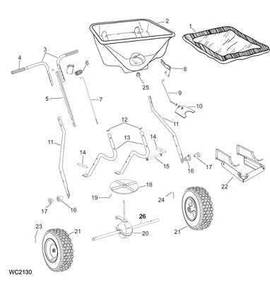 Earthway 2130 Walk Behind Push Spreader Schematic Earthway 2130 Walk Behind Push Spreader Schematic