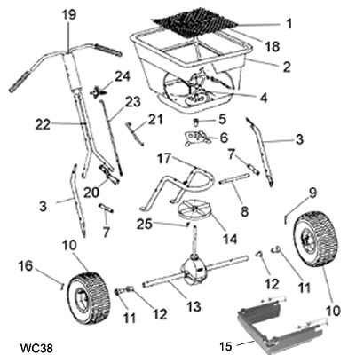 Earthway C24HD Seed,Salt,Fertilizer Schematic Earthway C24HD Seed,Salt,Fertilizer Schematic