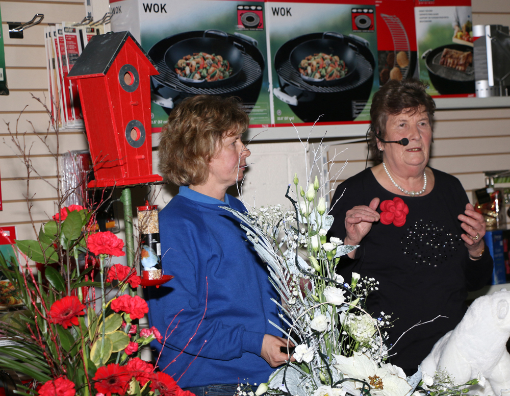 Olga and Iris at Flower Demo at Beechdale