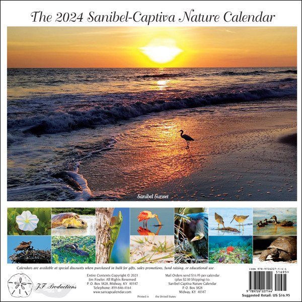 The 2024 SanibelCaptiva Nature Calendar Wilford & Lee Home Accents