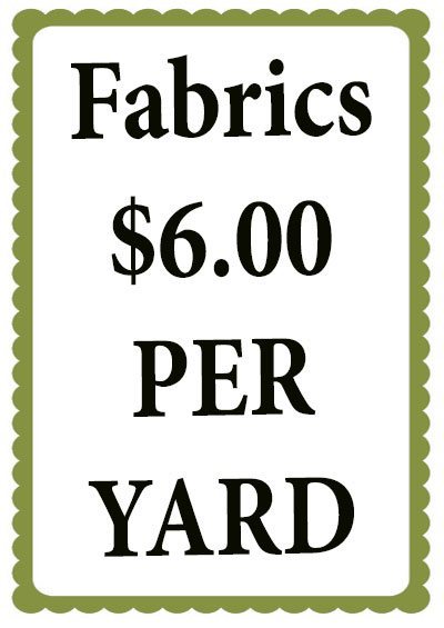 Sale Fabric 6.00 Per Yard