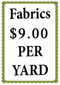Sale Fabric 9.00 Per Yard