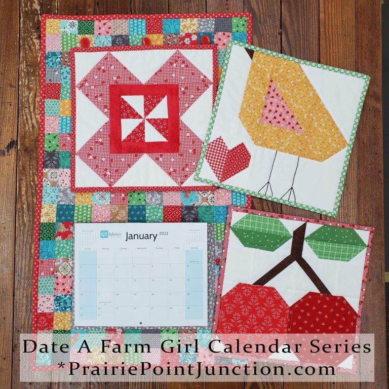 Prairie Patchwork potholders, Set of 2