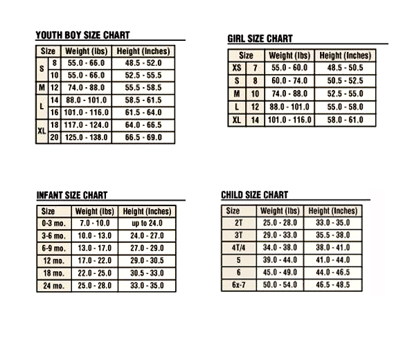 Twisted X Youth Size Chart