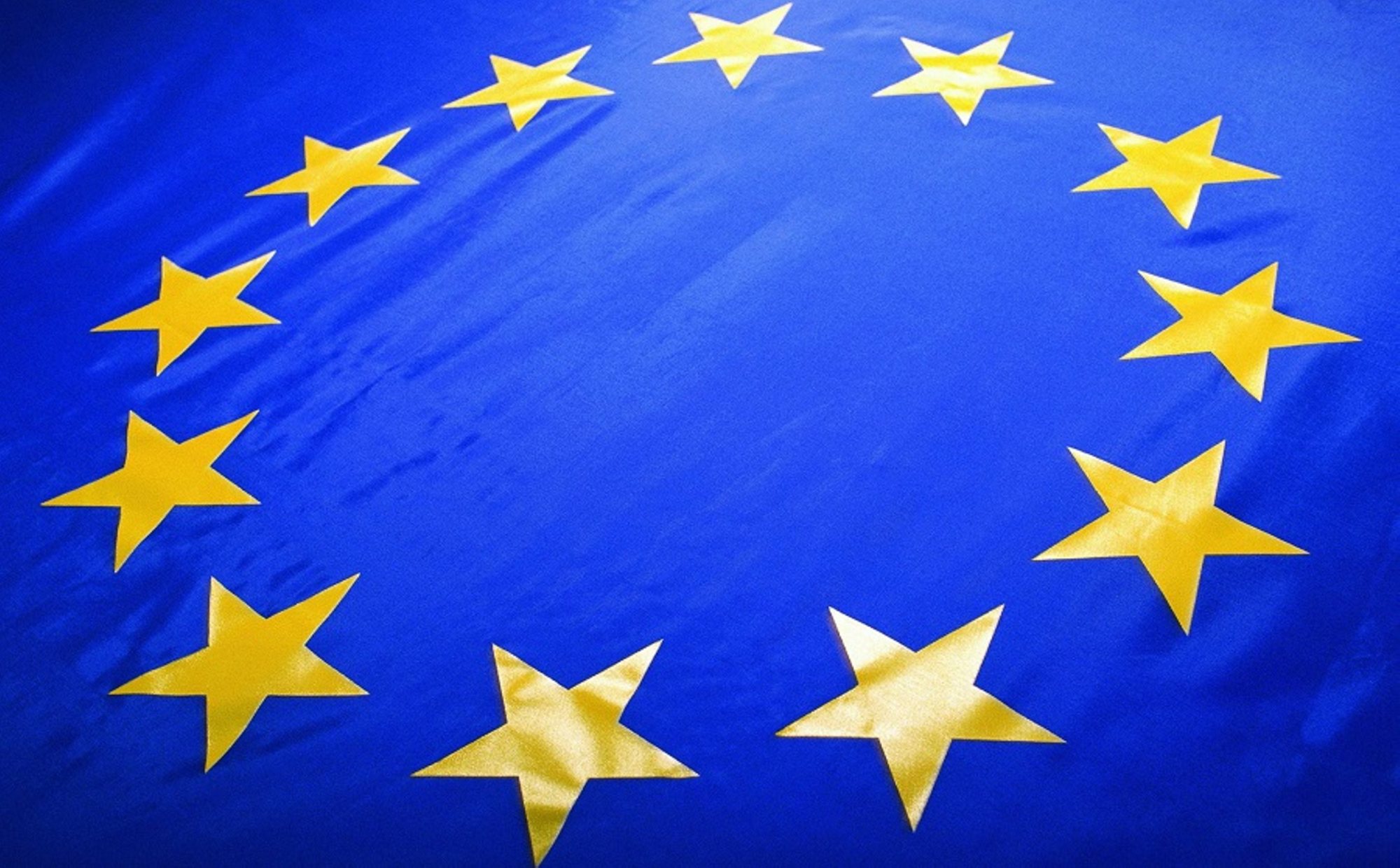 The EU Stars on a Blue Background