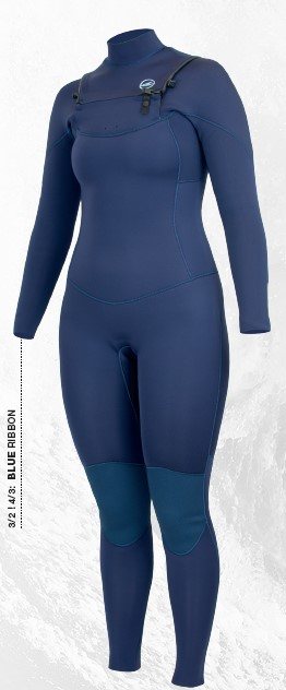 Alder women's wetsuit with a mini chest zip