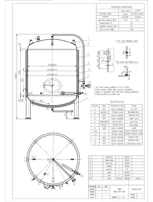 15 Barrel Bright Tank