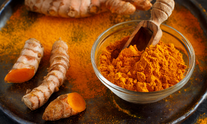 Turmeric root and ground spice