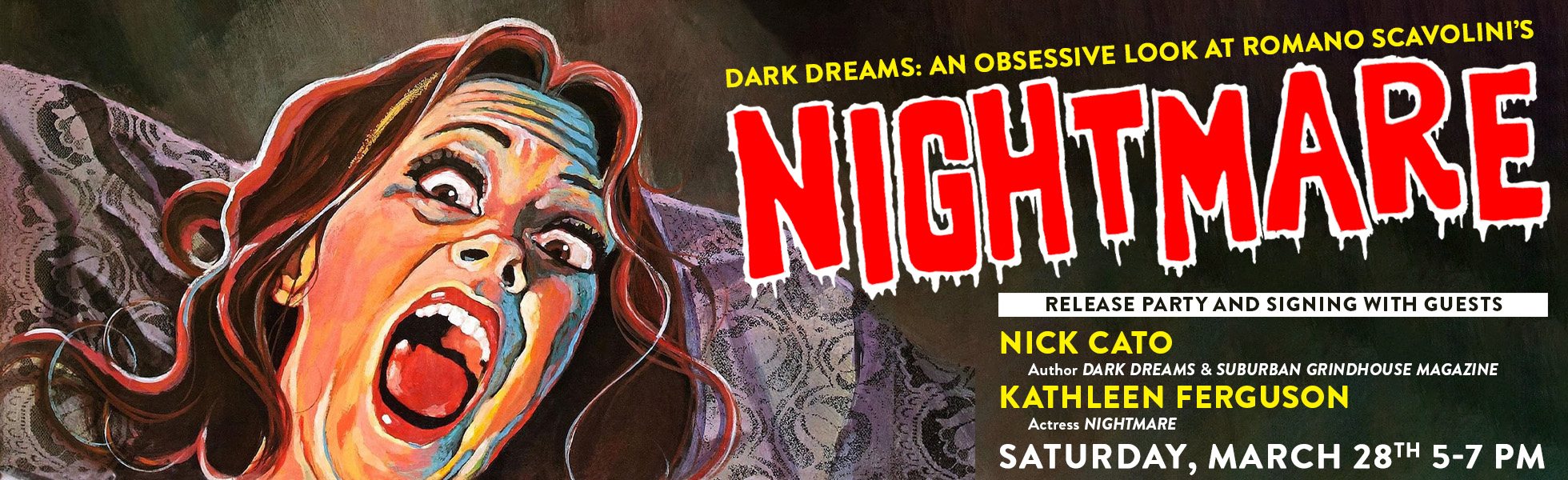 Dark Dreams signing with author Nick Cato and actress KATHLEEN FERGUSON
